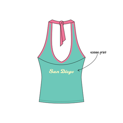 San Diego State University x Delta Gamma 'Recruitment Prep Week' Leona Halter Top