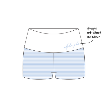 Duquesne University x Alpha Phi 'First day of class' Haven Foldover Shorts
