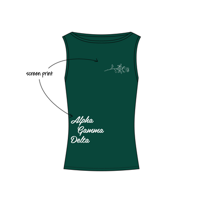 Case Western Reserve University x Alpha Gamma Delta 'Fall Recruitment 2026' Chloe Boatneck Tank Top