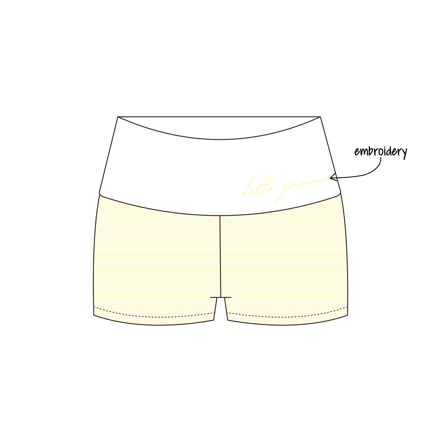 University of Illinois at Urbana-Champaign x Delta Gamma 'Work Week' Haven Foldover Shorts