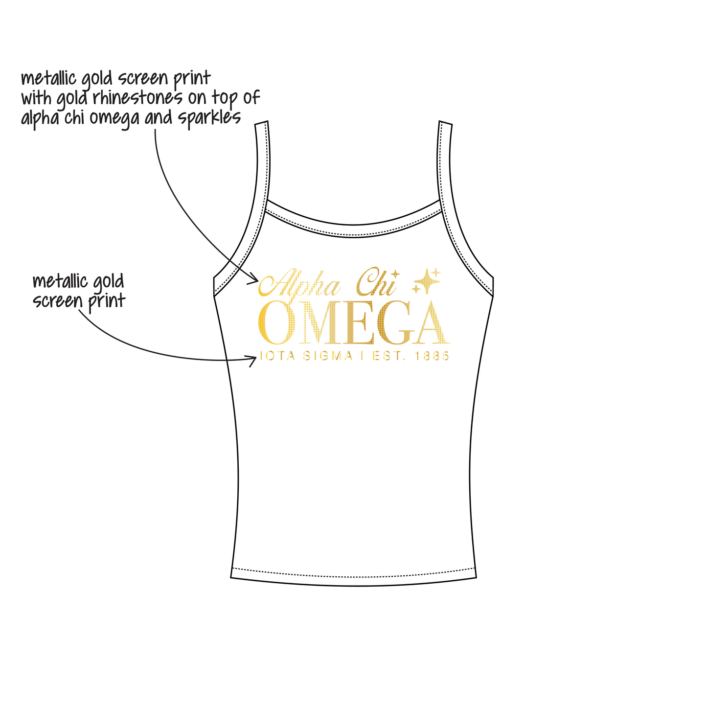 Southern Methodist University x Alpha Chi Omega 'Work Week' Evie Tank Top