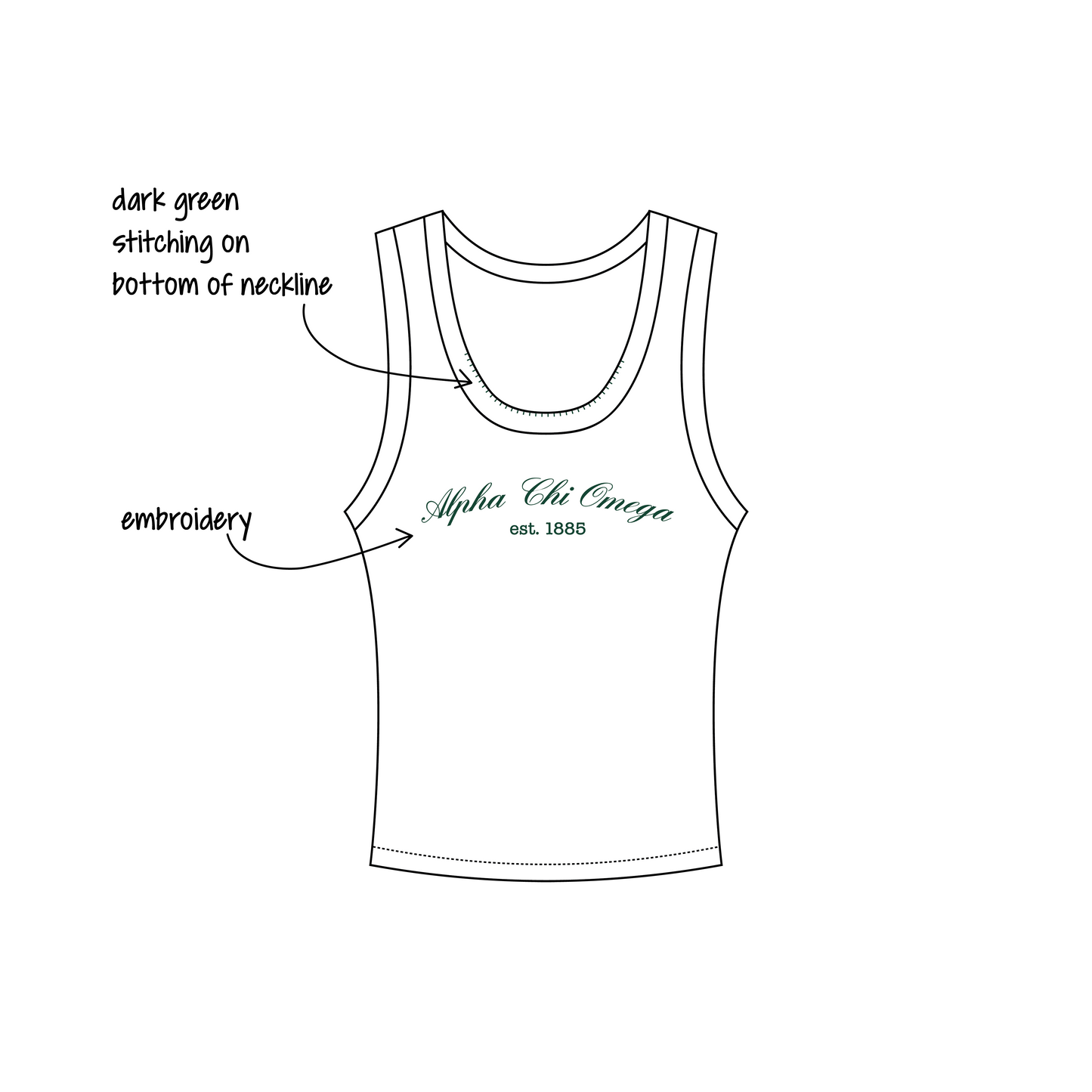 Southern Methodist University x Alpha Chi Omega 'Work Week' Nova Tank Top