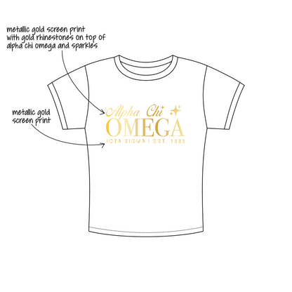 Southern Methodist University x Alpha Chi Omega 'Work Week' Charlie Baby Tee