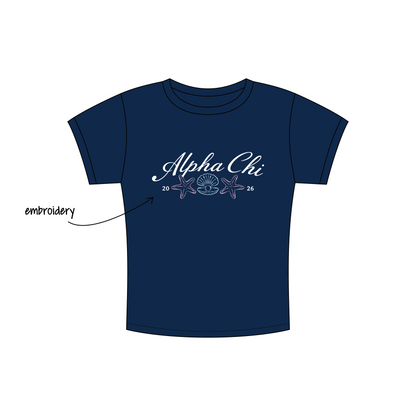 Southern Methodist University x Alpha Chi Omega 'Work Week' Charlie Baby Tee