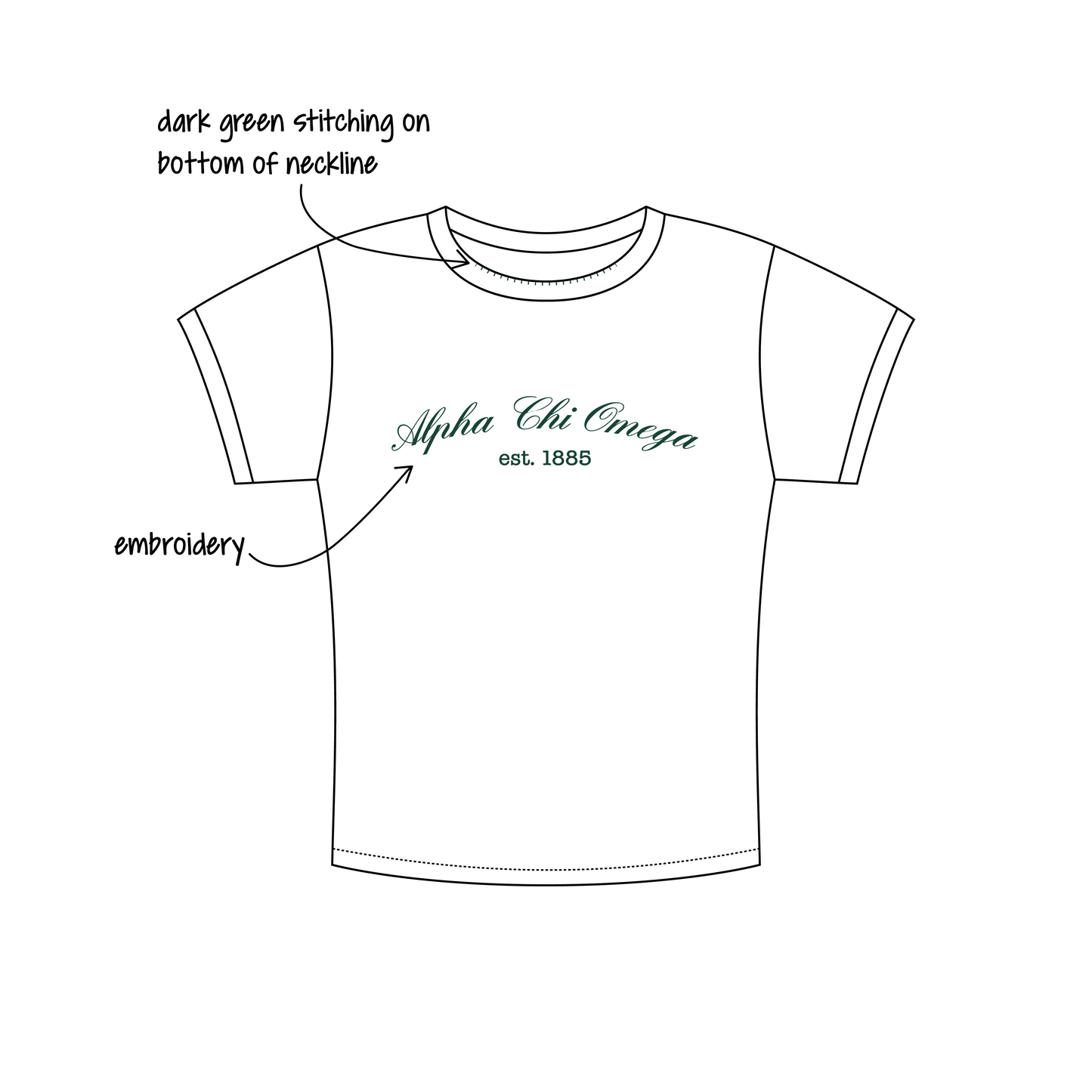 Southern Methodist University x Alpha Chi Omega 'Work Week' Charlie Baby Tee