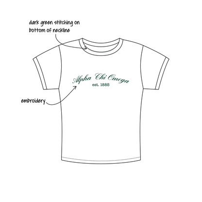 Southern Methodist University x Alpha Chi Omega 'Work Week' Charlie Baby Tee