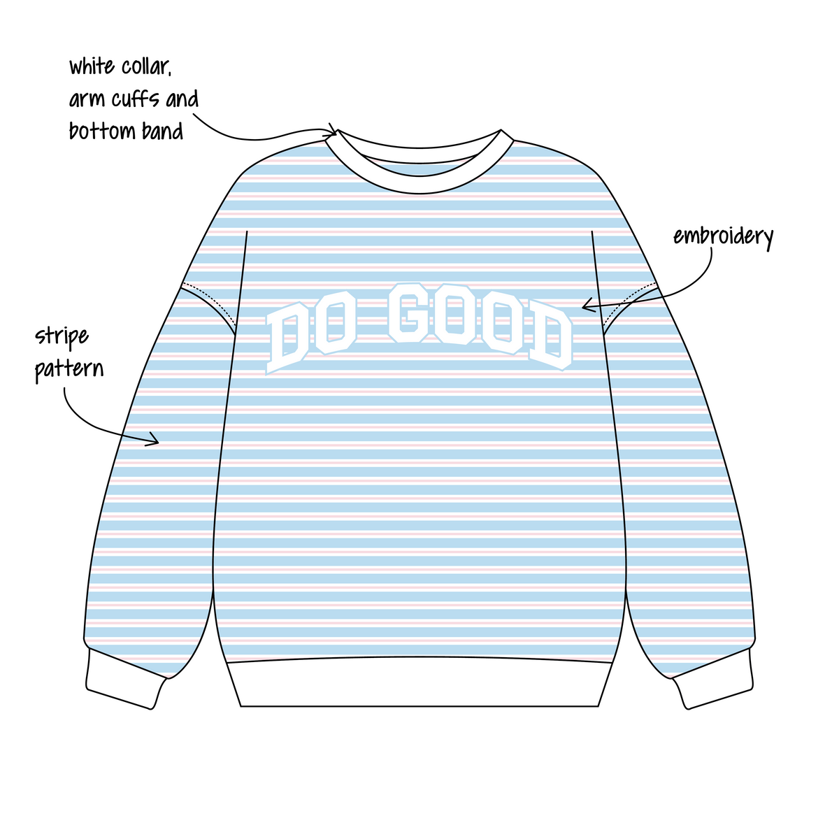 Lafayette College x Delta Gamma 'work week' Signature Crewneck