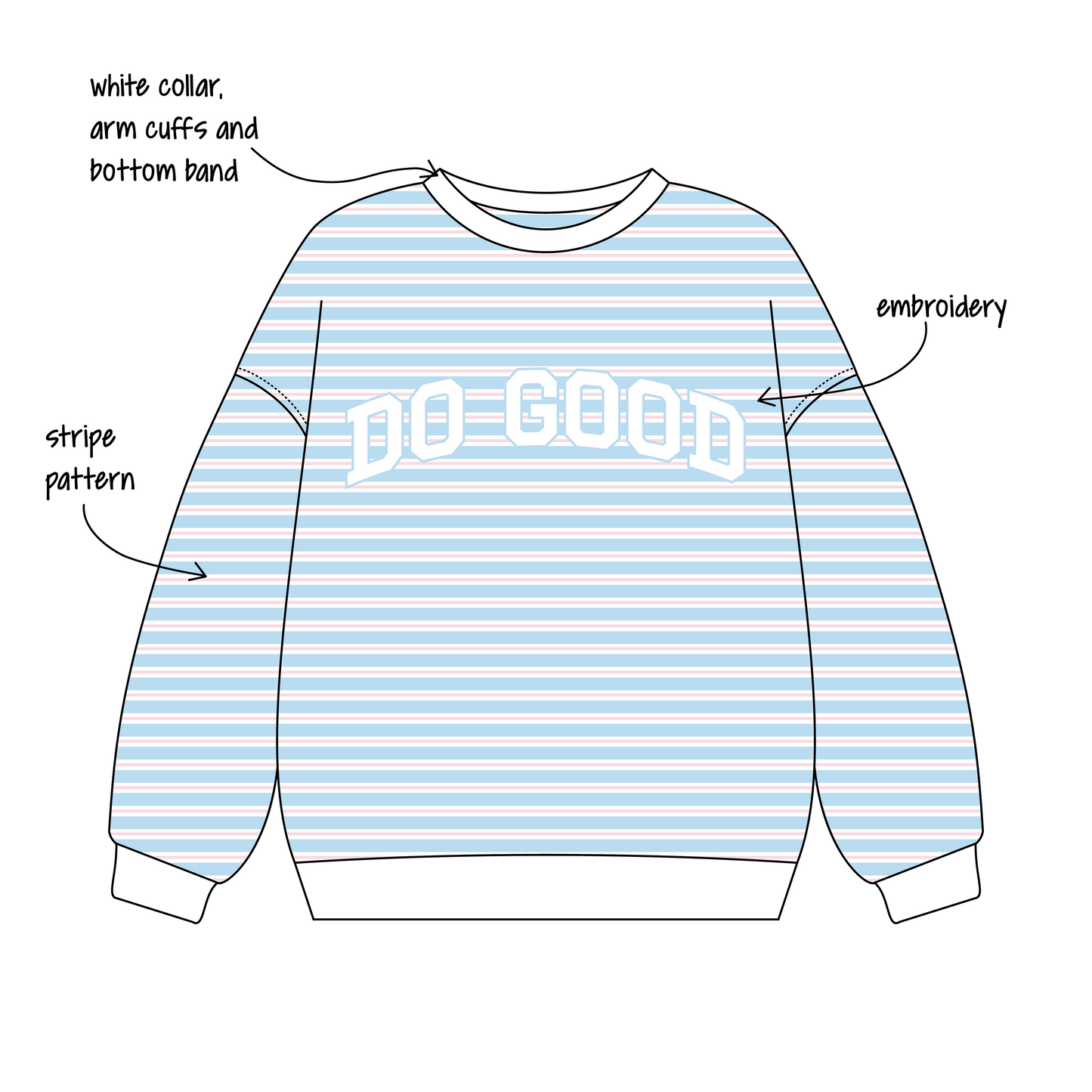 Lafayette College x Delta Gamma 'work week' Signature Crewneck
