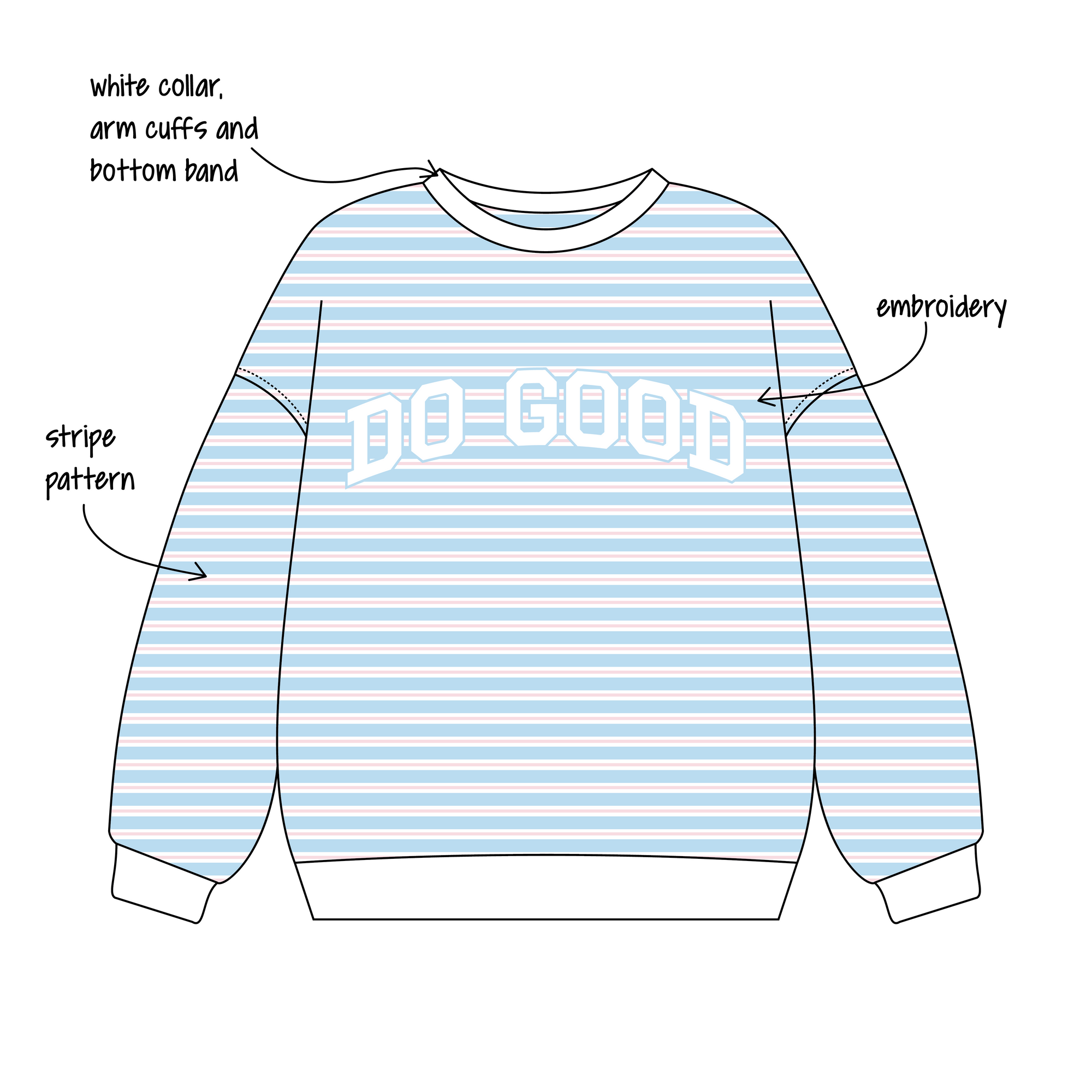 Lafayette College x Delta Gamma 'work week' Signature Crewneck
