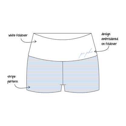 University of California, Santa Barbara x Pi Beta Phi 'Recruitment Team Merch' Haven Foldover Shorts