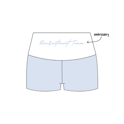 University of California, Santa Barbara x Pi Beta Phi 'Recruitment Team Merch' Haven Foldover Shorts