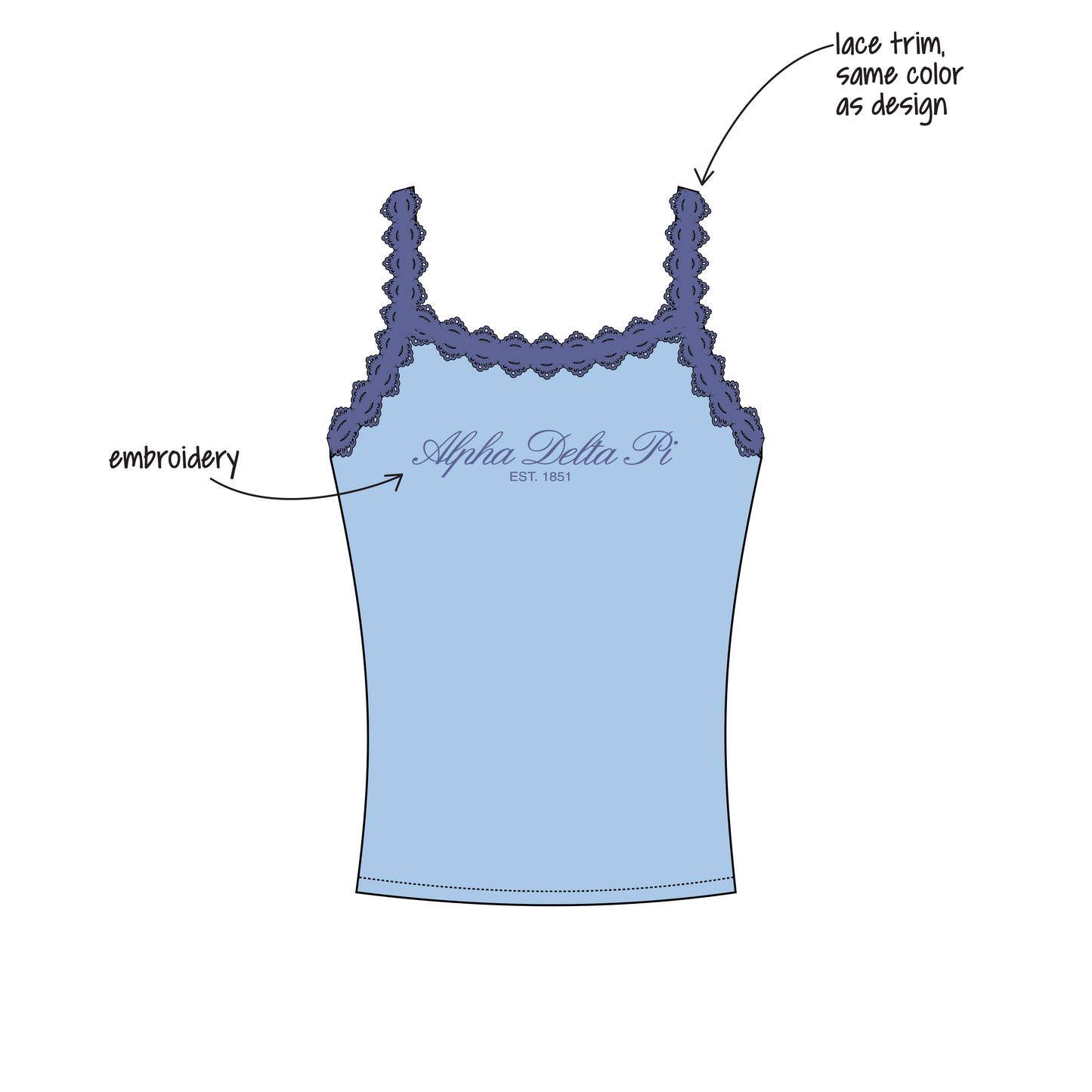 University of California, Berkeley x Alpha Delta Pi 'FDOC (first day of class)' Evie Tank Top