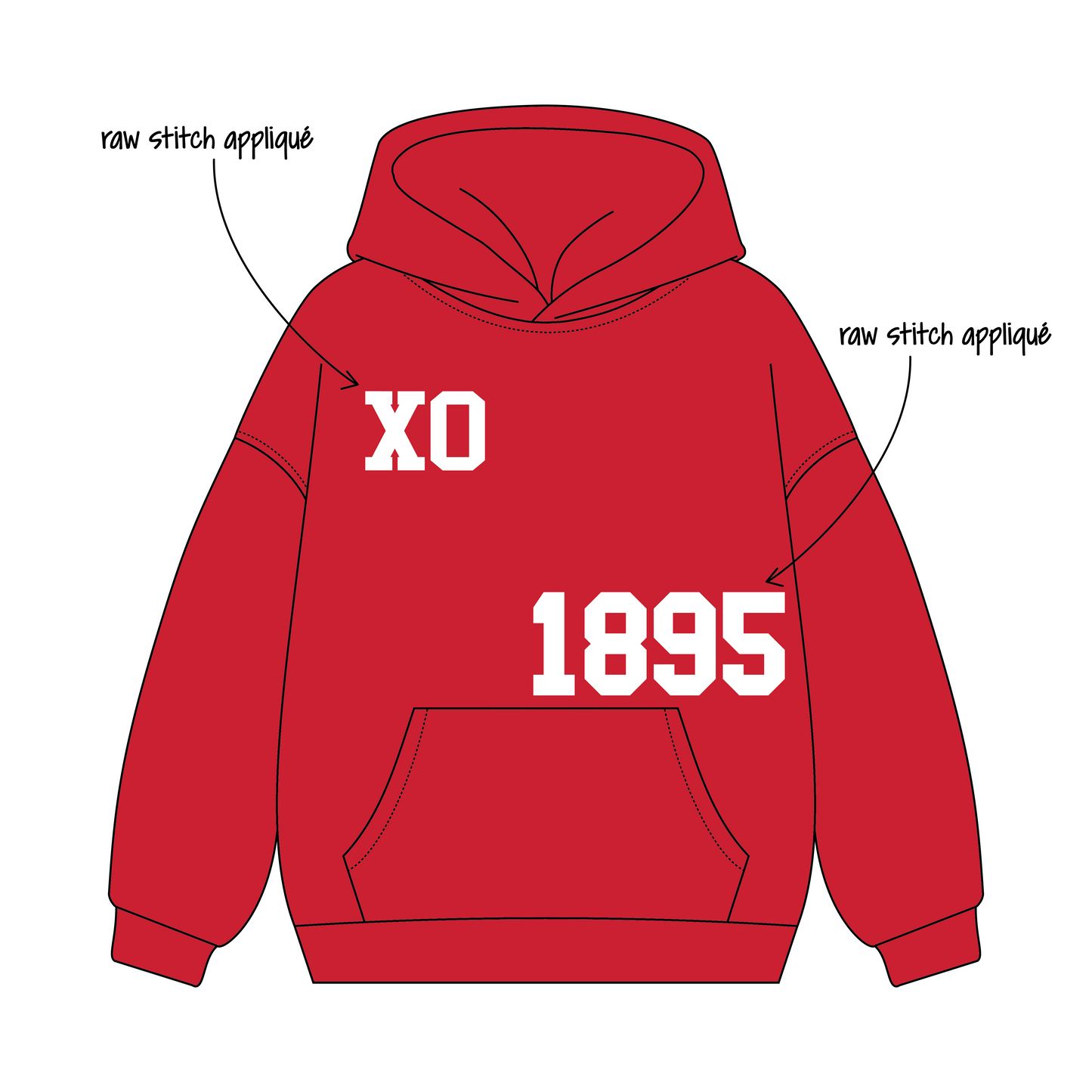 University of New Hampshire x Chi Omega 'fun summer drop' Signature Hoodie