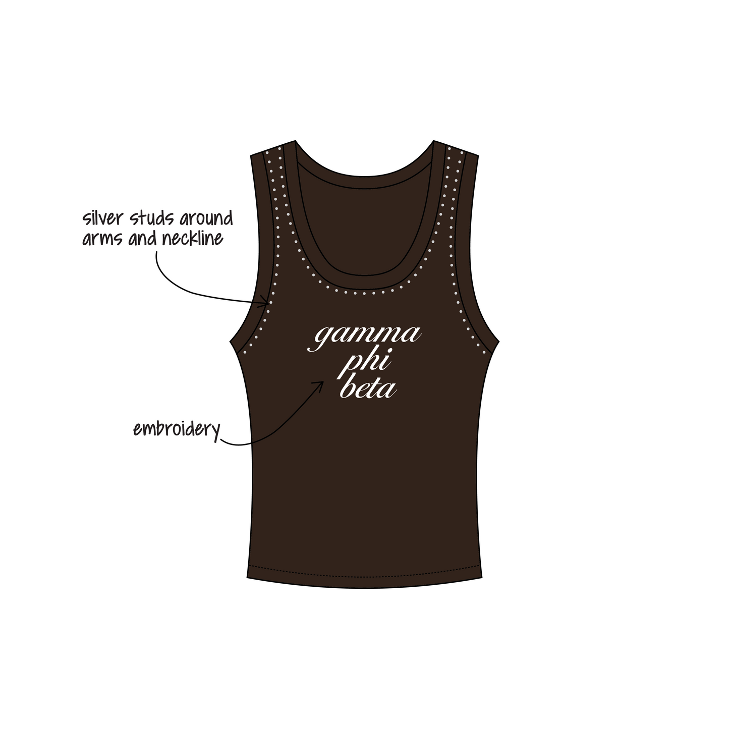 University of California, Santa Barbara x Gamma Phi Beta 'First Day of Class 2026' Nova Tank Top