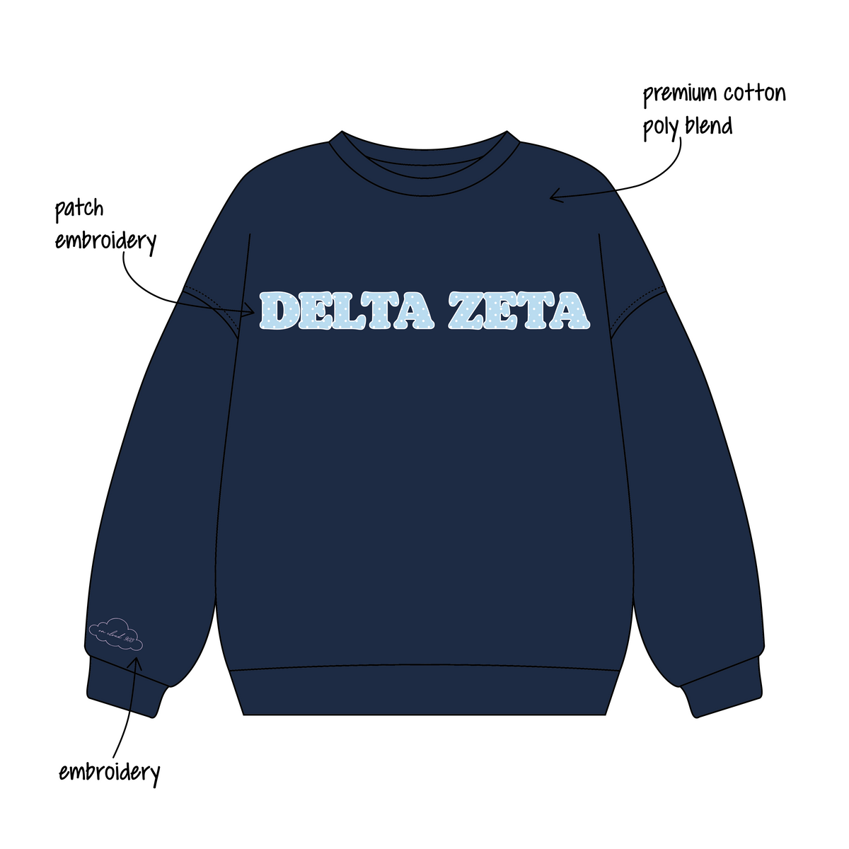 University of Florida x Delta Zeta 'Bid Day Merch' Signature Crewneck