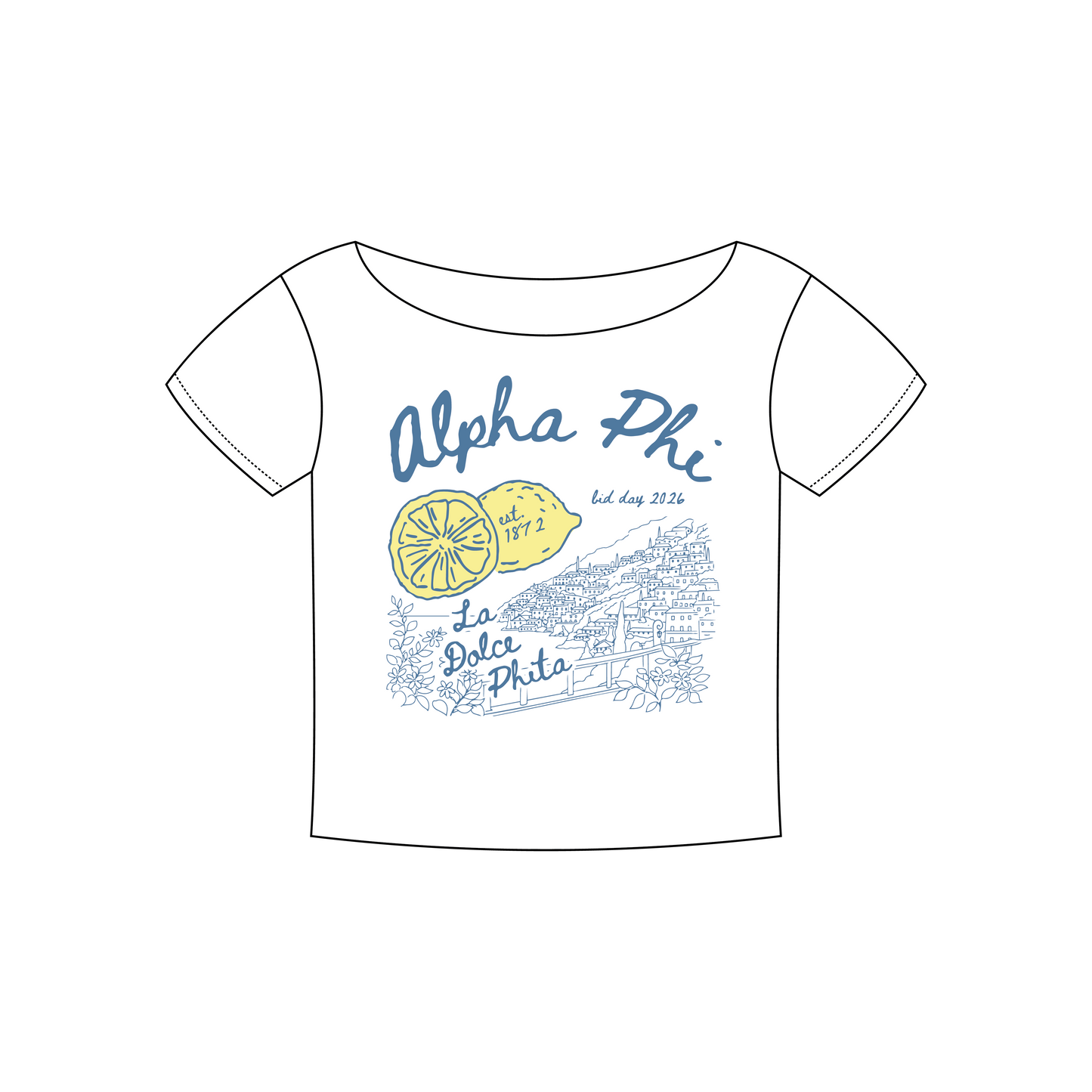 Oklahoma City University x Alpha Phi 'Bid Day' Brynn Cut Off Tee