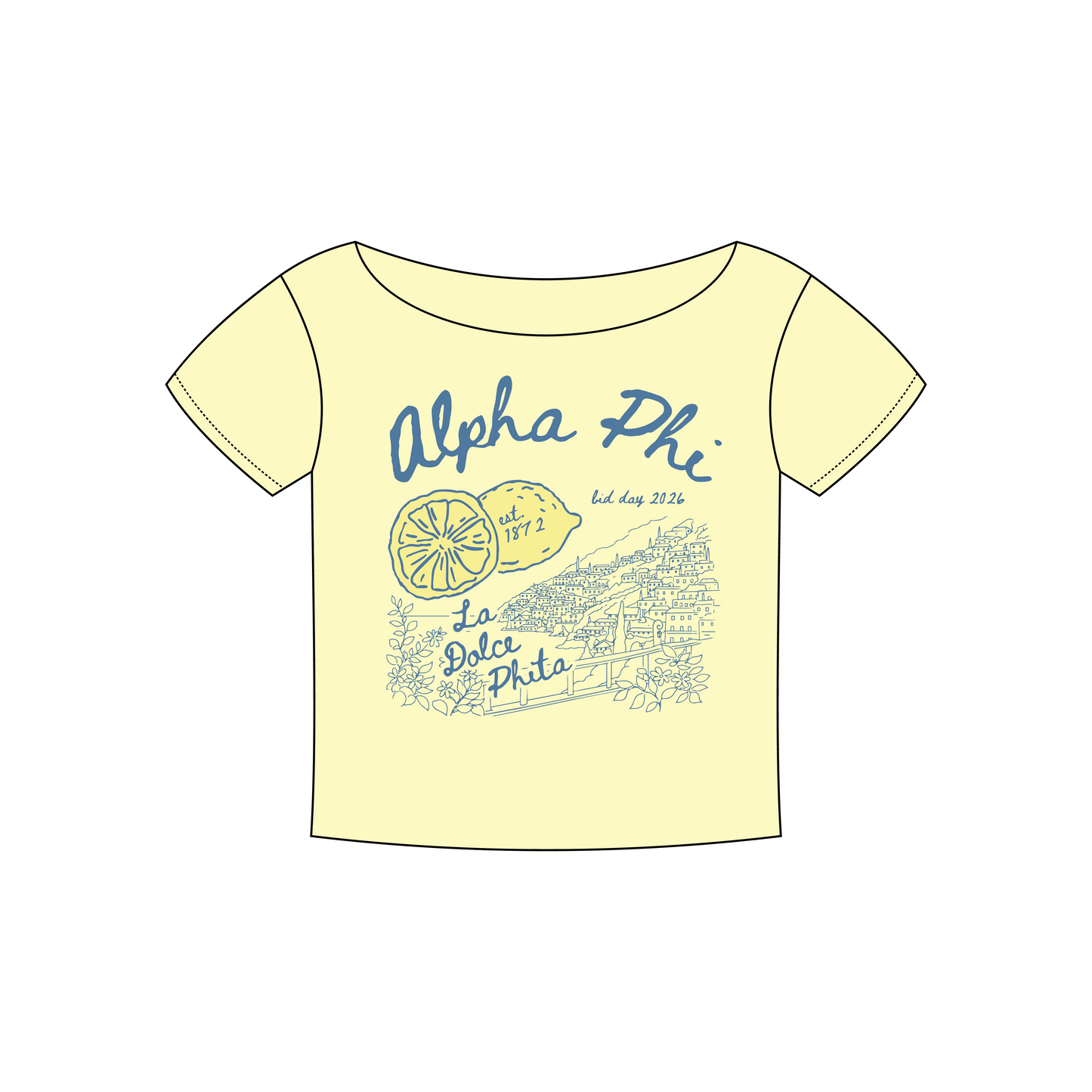 Oklahoma City University x Alpha Phi 'Bid Day' Brynn Cut Off Tee