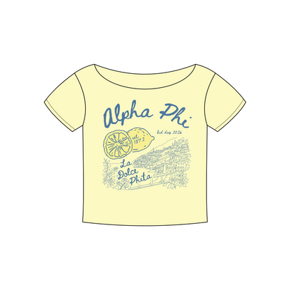 Oklahoma City University x Alpha Phi 'Bid Day' Brynn Cut Off Tee