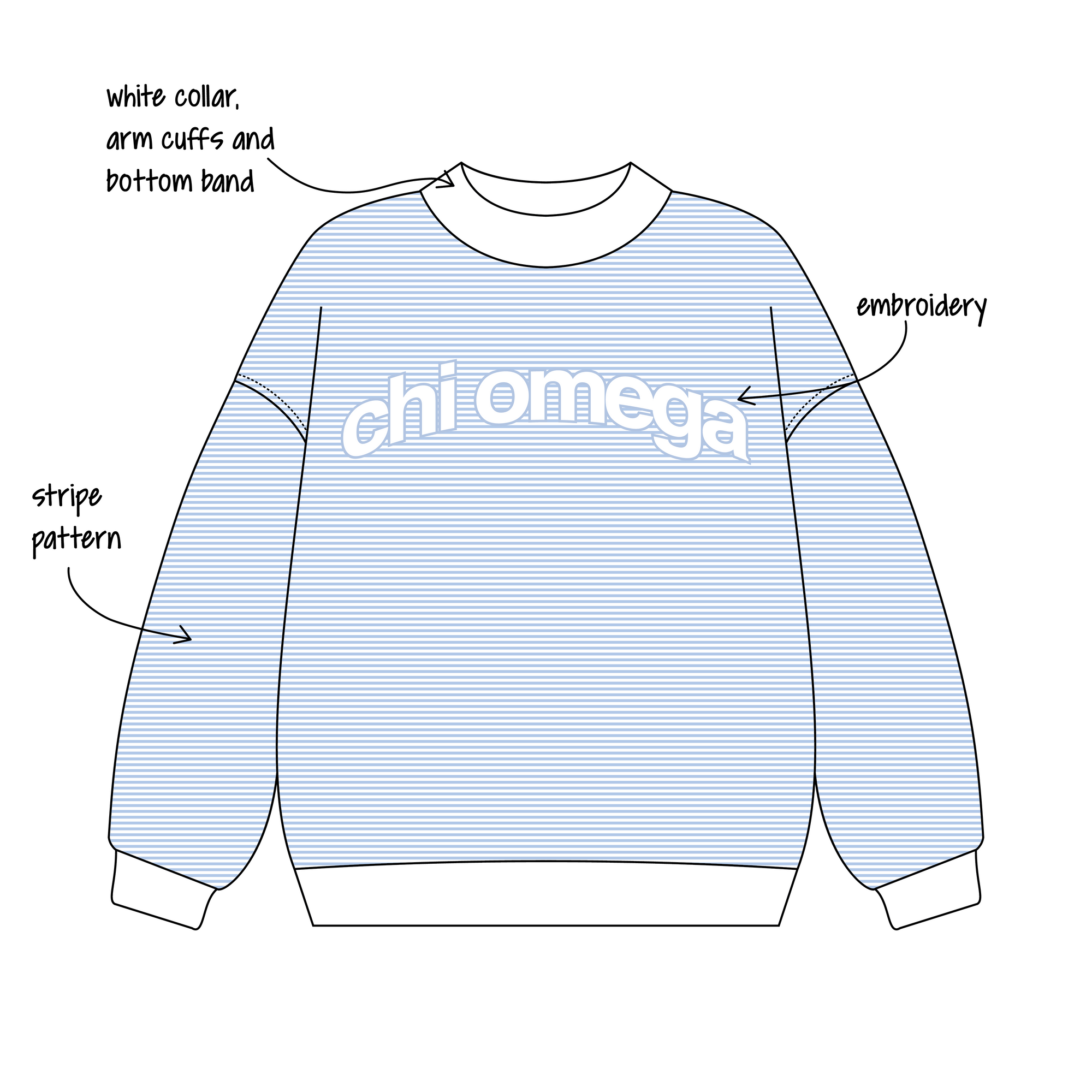 University of Arizona x Chi Omega 'Fall Merch Drop' Signature Mockneck