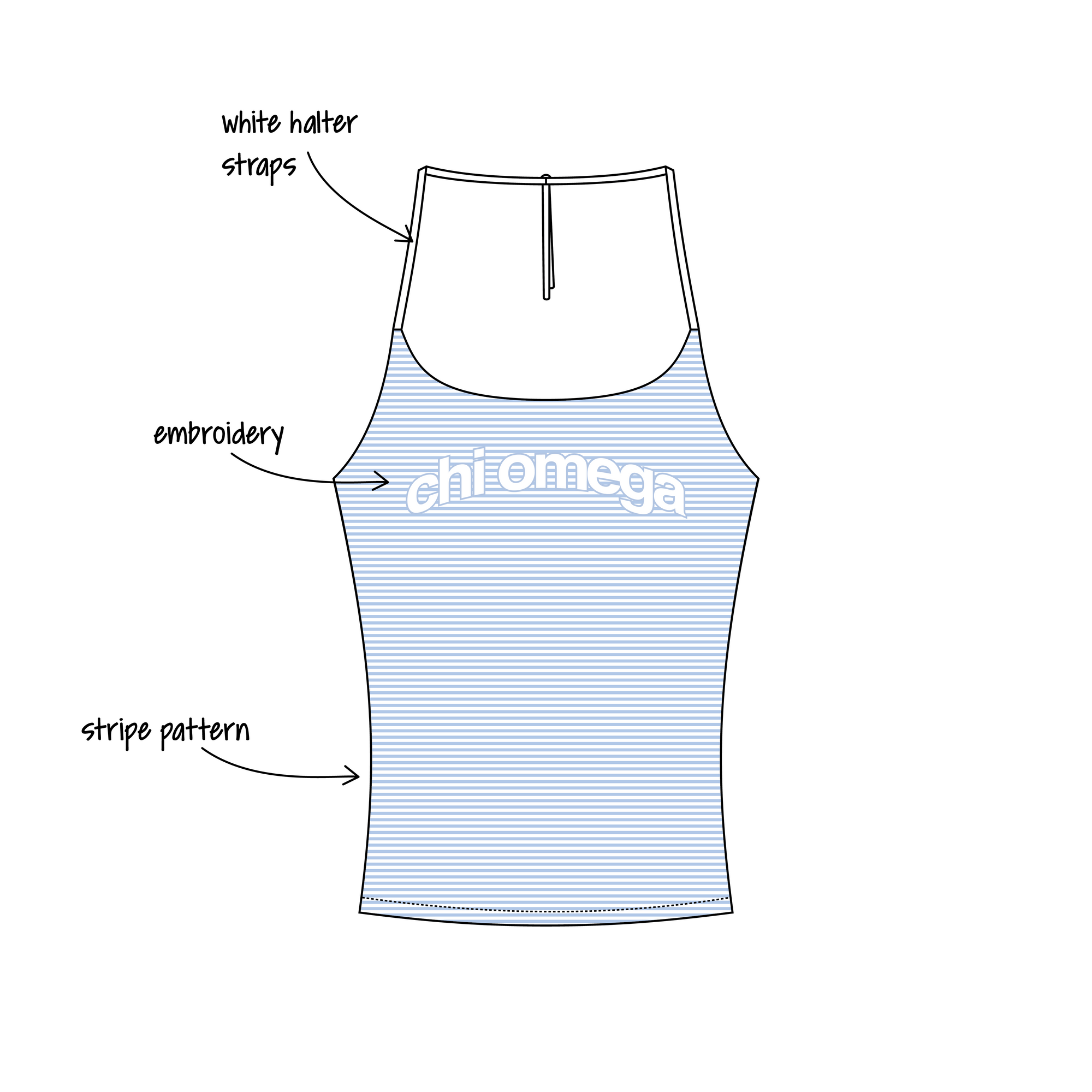 University of Arizona x Chi Omega 'Fall Merch Drop' Jill Halter Top