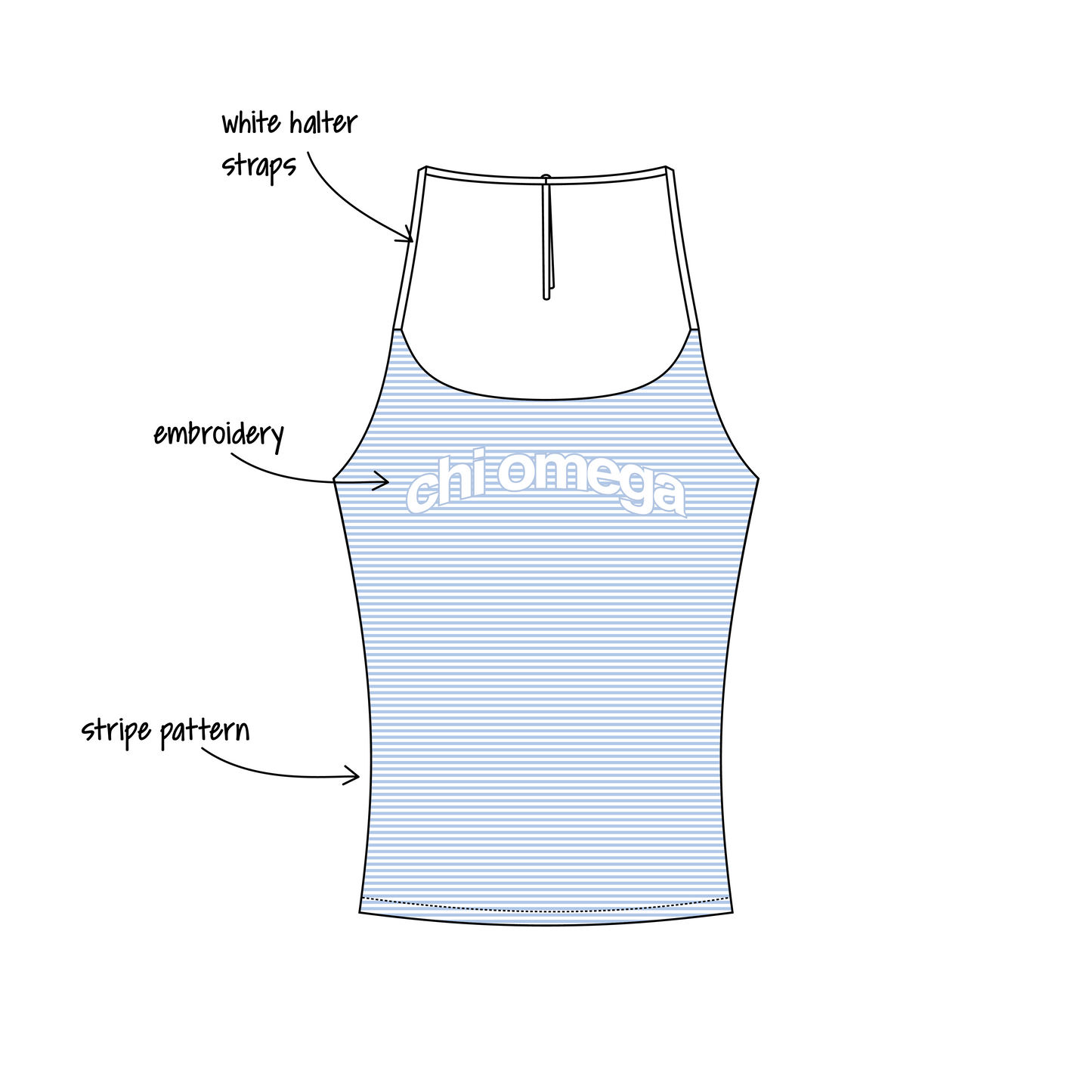 University of Arizona x Chi Omega 'Fall Merch Drop' Jill Halter Top