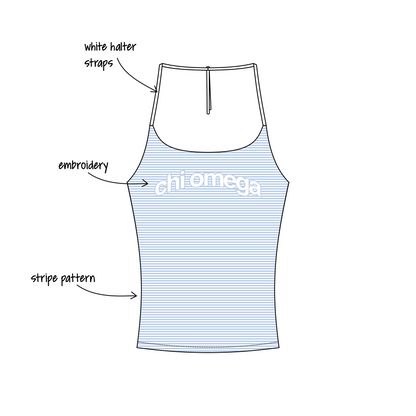University of Arizona x Chi Omega 'Fall Merch Drop' Jill Halter Top