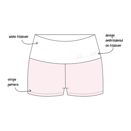 West Chester University of Pennsylvania x Alpha Xi Delta 'general sets' Haven Foldover Shorts