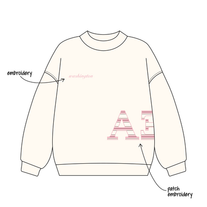 University of Washington x Alpha Xi Delta 'Recruitment' Signature Mockneck
