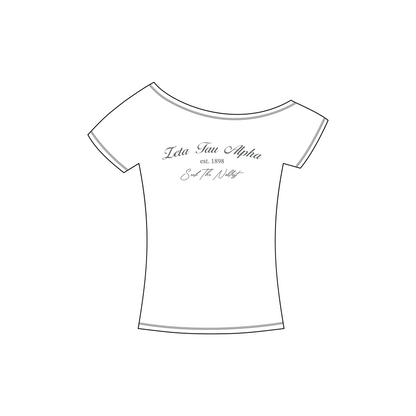 East Carolina University x Zeta Tau Alpha 'Formal Recruitment' Blaine Off-the-Shoulder Baby Tee