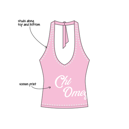 University of Arizona x Chi Omega 'Work week top' Leona Halter Top