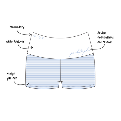 University of Miami x Pi Beta Phi 'Summer set' Haven Foldover Shorts