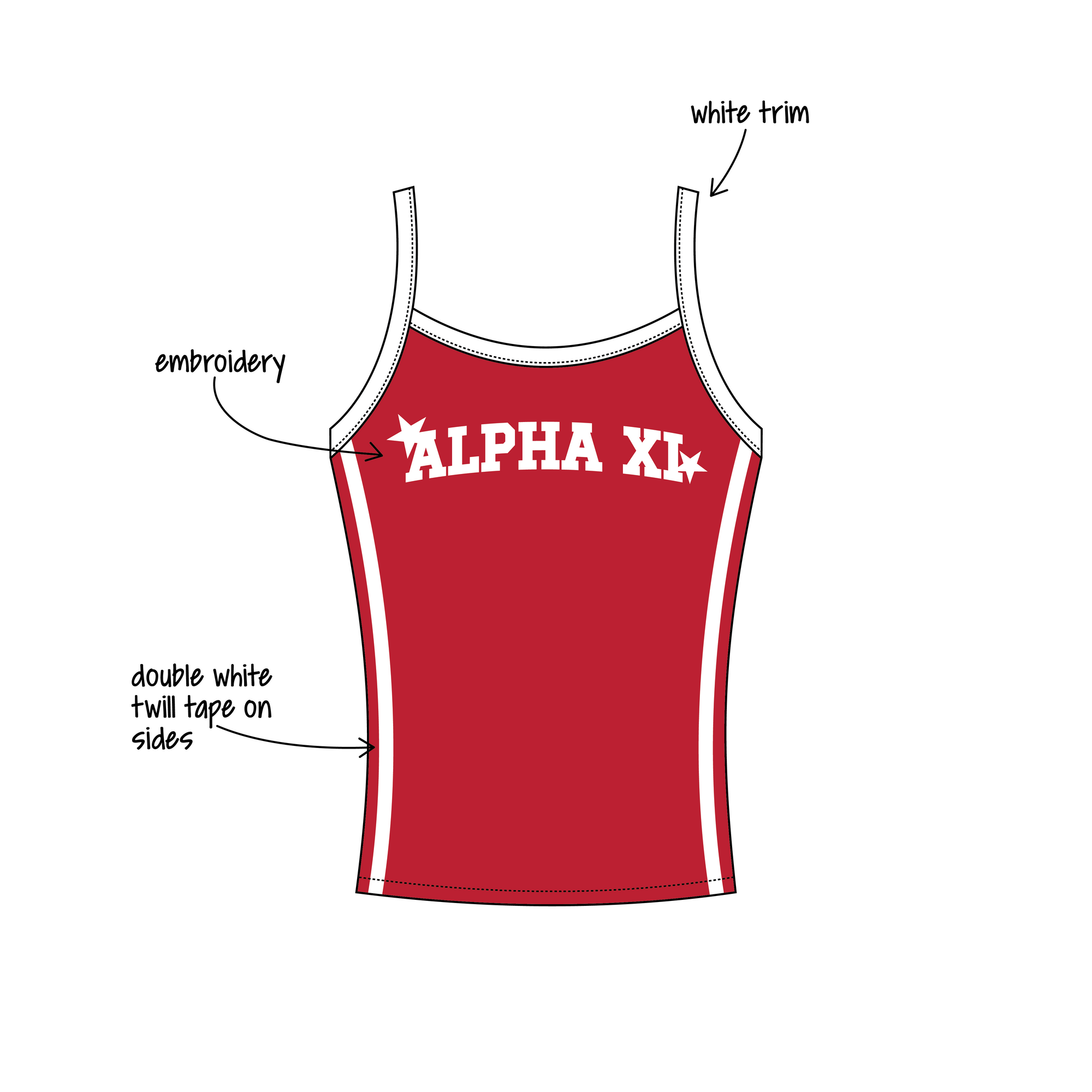 Penn State University x Alpha Xi Delta 'Summer merch' Evie Tank Top