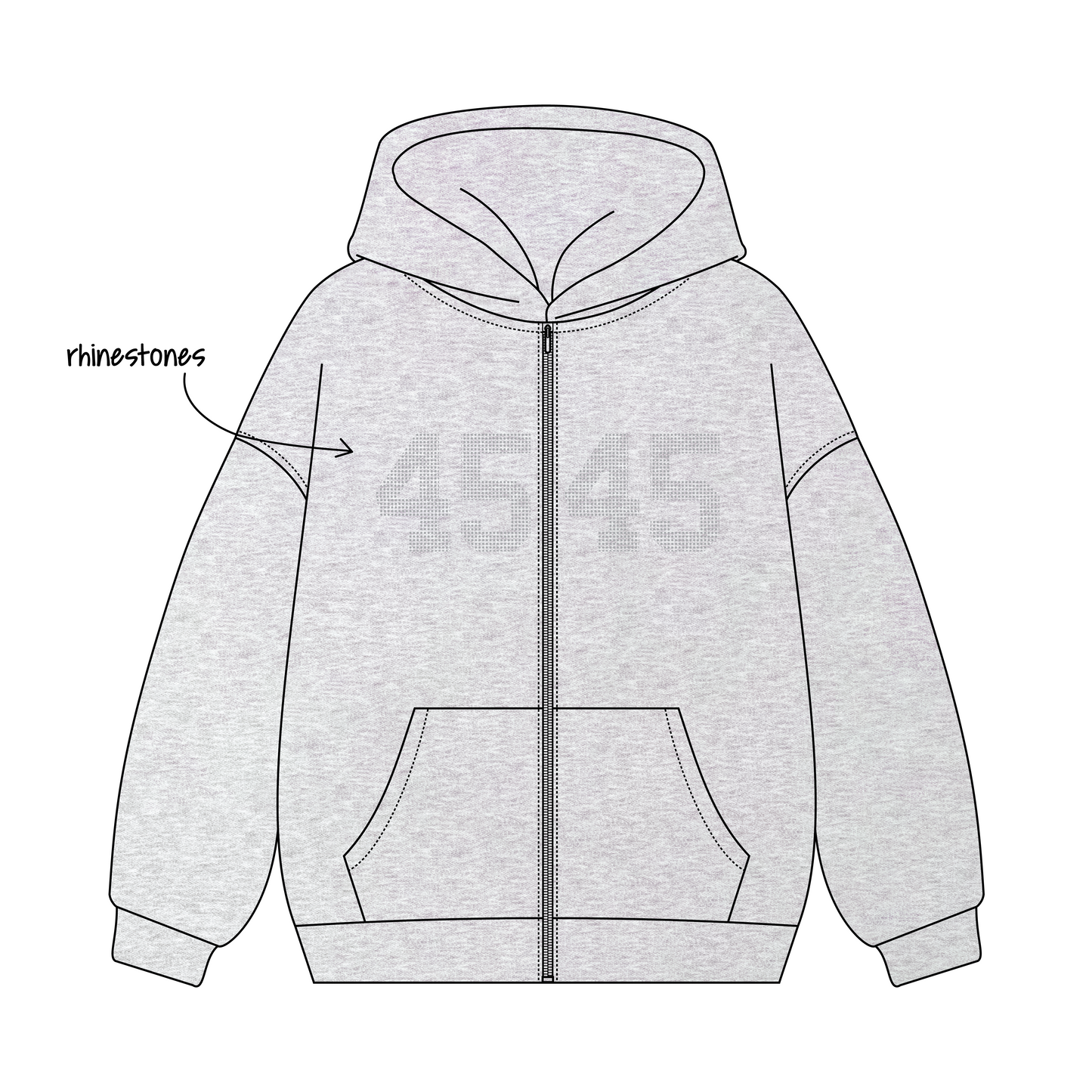 University of Washington x Alpha Chi Omega 'exec merch' Signature Zip-Up Hoodie