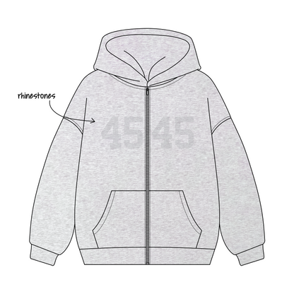 University of Washington x Alpha Chi Omega 'exec merch' Signature Zip-Up Hoodie