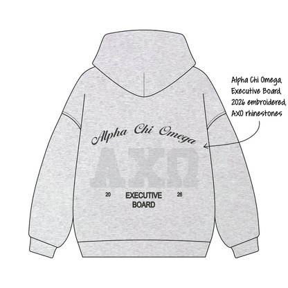 University of Washington x Alpha Chi Omega 'exec merch' Signature Zip-Up Hoodie