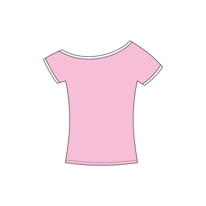 University of Arizona x Chi Omega 'Bid day 2026' Blaine Off-the-Shoulder Baby Tee