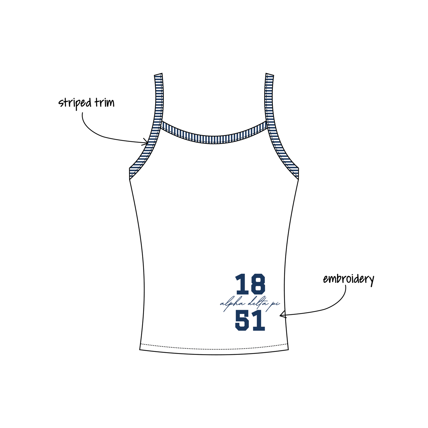 Appalachian State University x Alpha Delta Pi 'First day of class shirts' Evie Tank Top