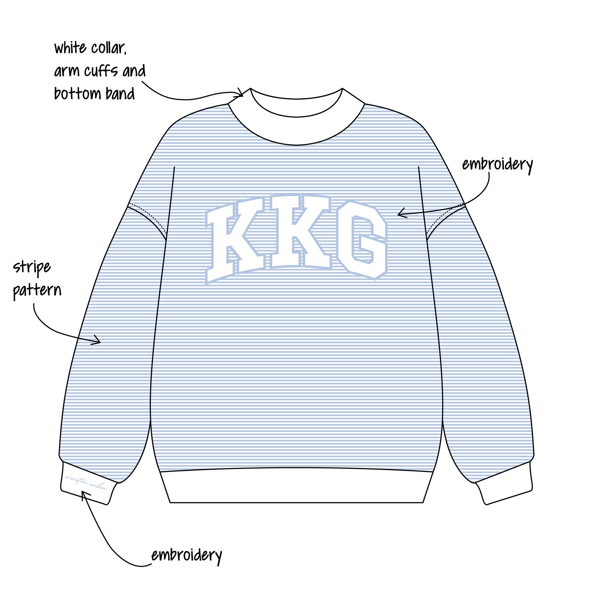 Wake Forest University x Kappa Kappa Gamma 'Cute merch drop back to school' Signature Mockneck