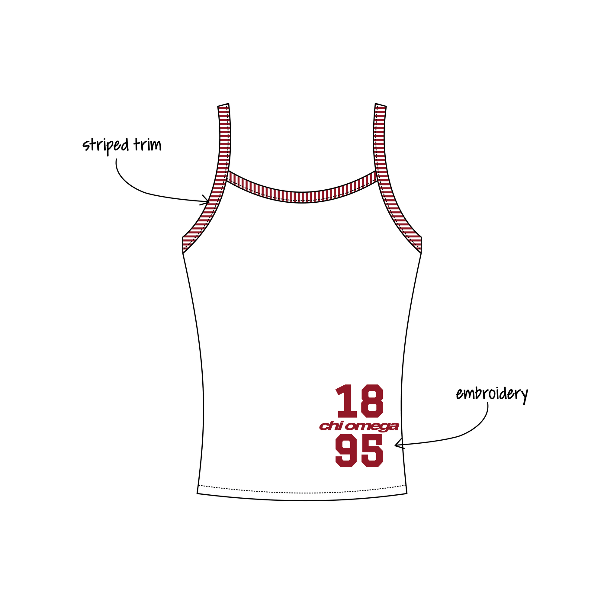 University of Maine x Chi Omega 'Fall Merch' Evie Tank Top