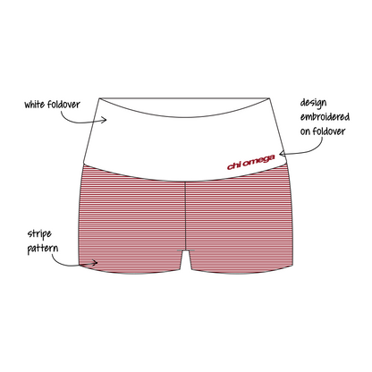 University of Maine x Chi Omega 'Fall Merch' Haven Foldover Shorts