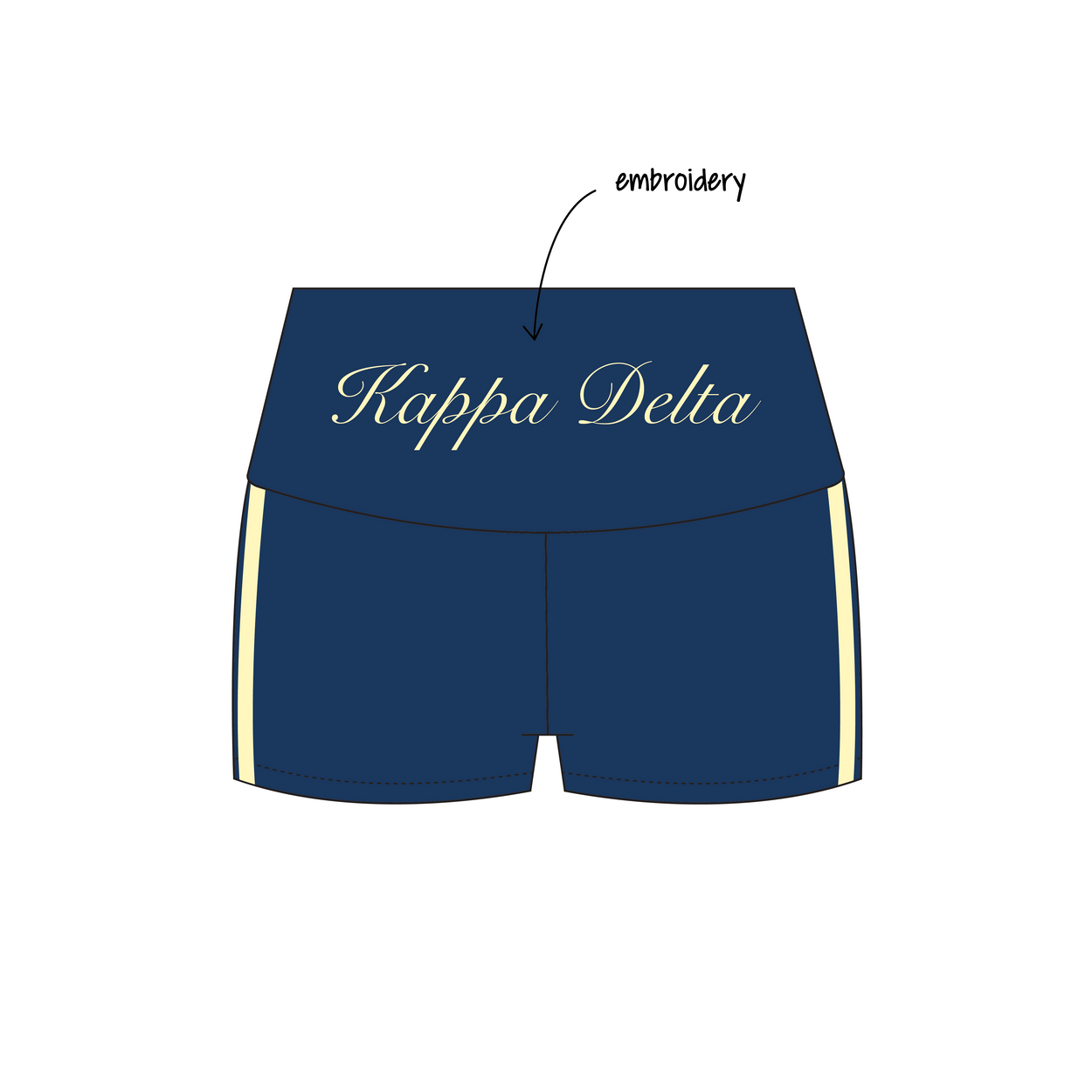 University of Michigan Ann Arbor x Kappa Delta 'Gameday 2026' Haven Foldover Shorts