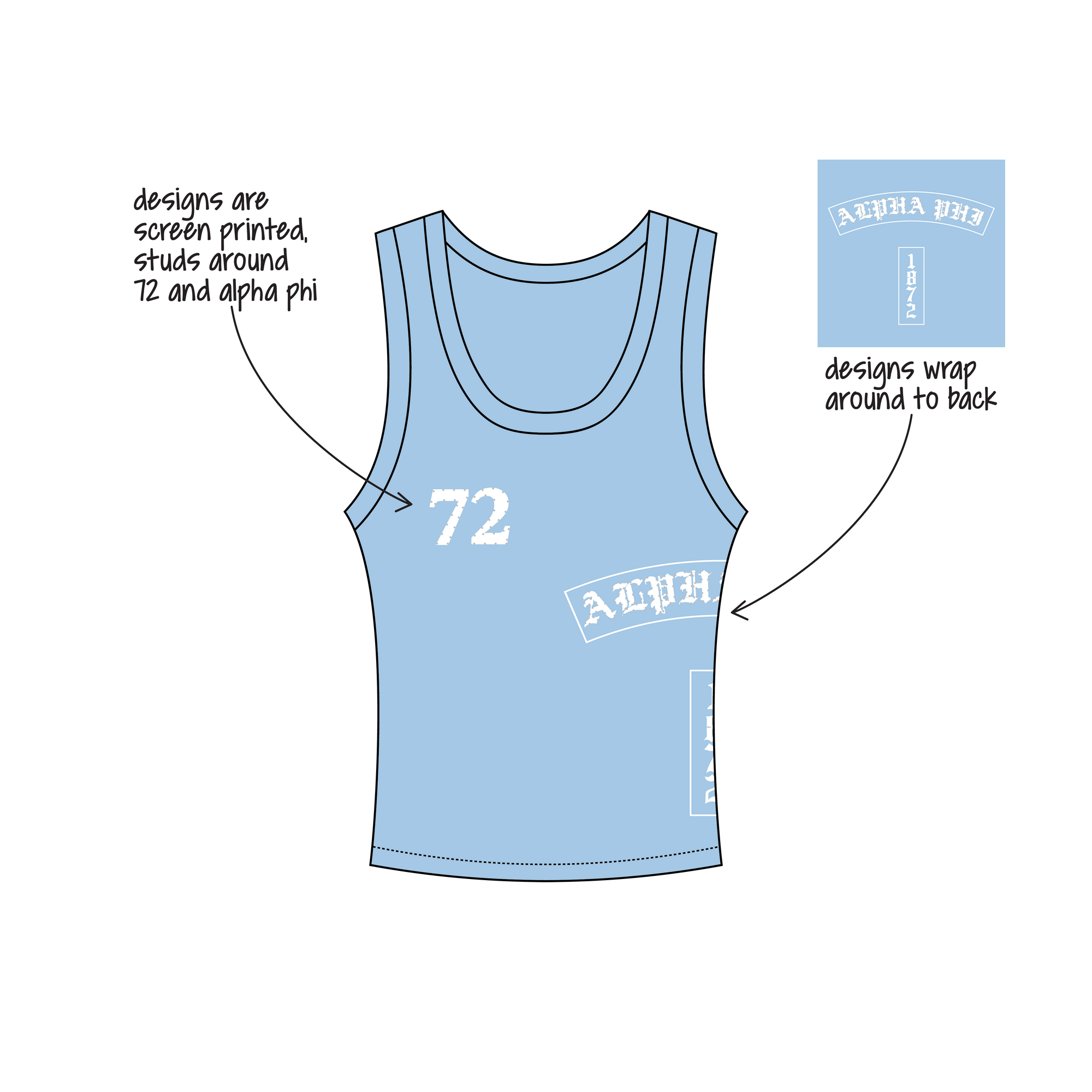 San Diego State University x Alpha Phi 'First Day Of Class' Nova Tank Top