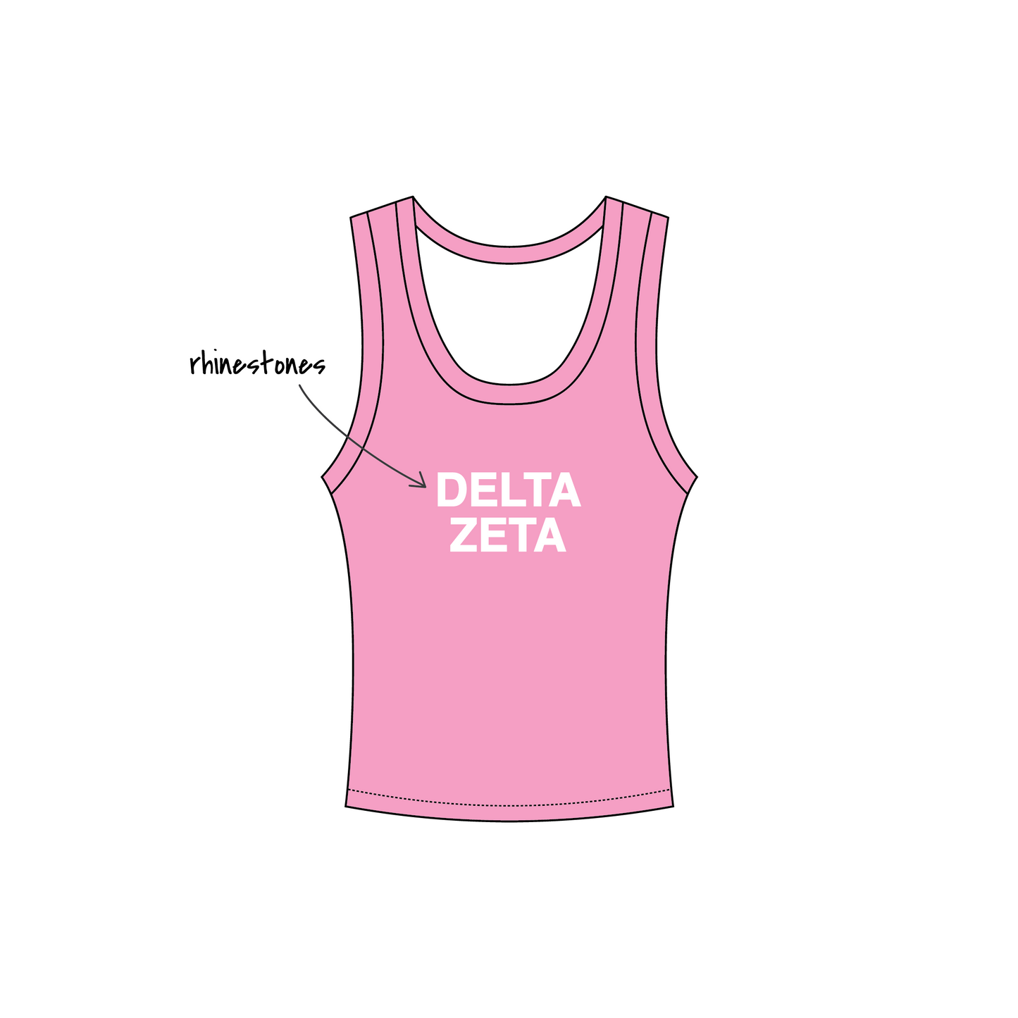 California State University, Long Beach x Delta Zeta 'Fall Recruitment' Nova Tank Top
