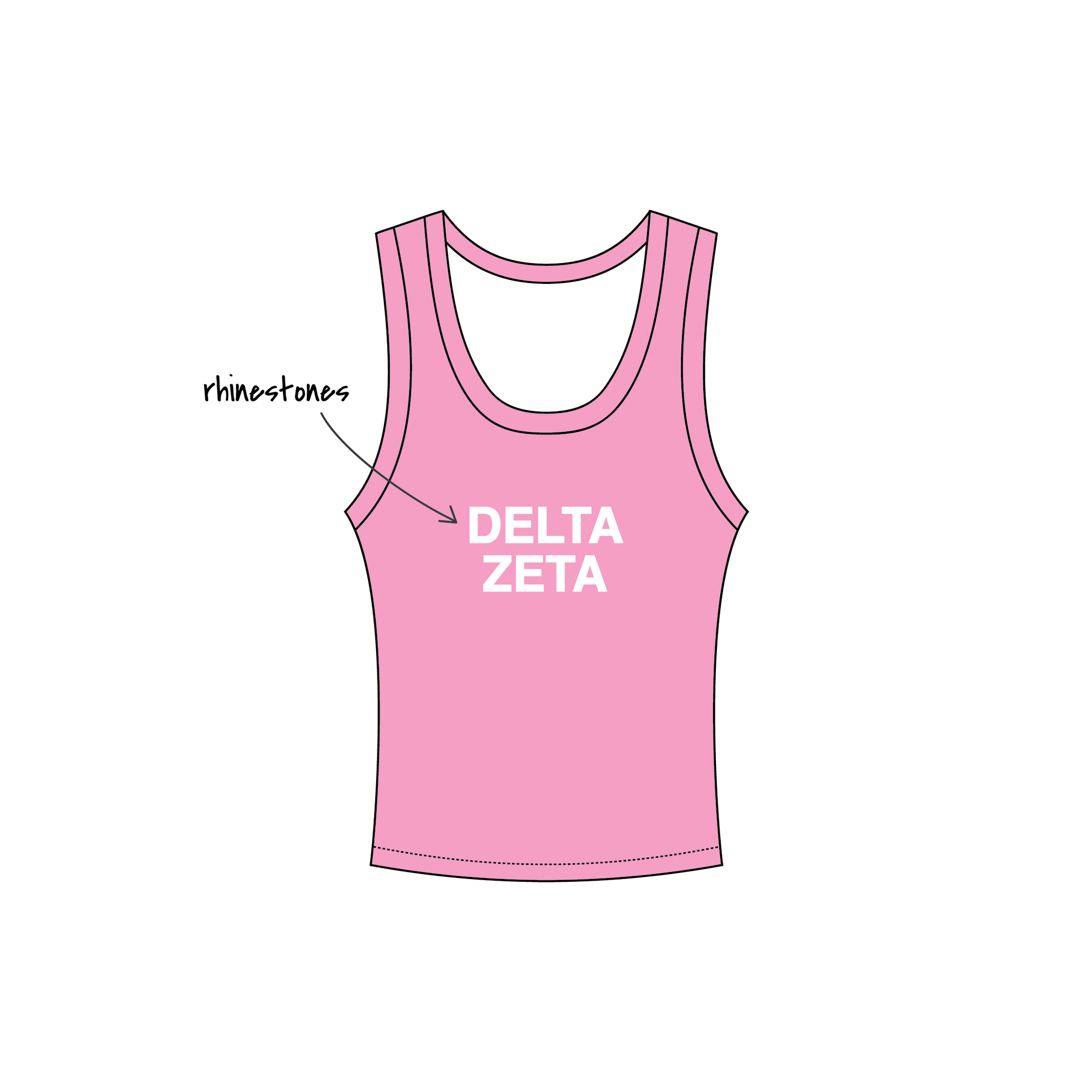 California State University, Long Beach x Delta Zeta 'Fall Recruitment' Nova Tank Top