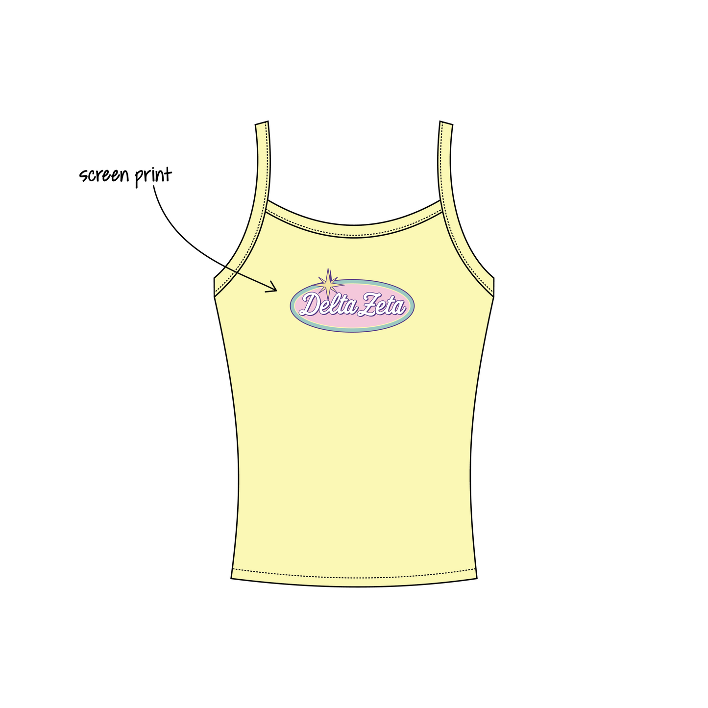 California State University, Long Beach x Delta Zeta 'Fall Recruitment' Evie Tank Top