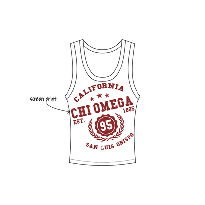 California Polytechnic State University, San Luis Obispo x Chi Omega 'FDOC shirts' Los Angeles Apparel Tank Top 4308