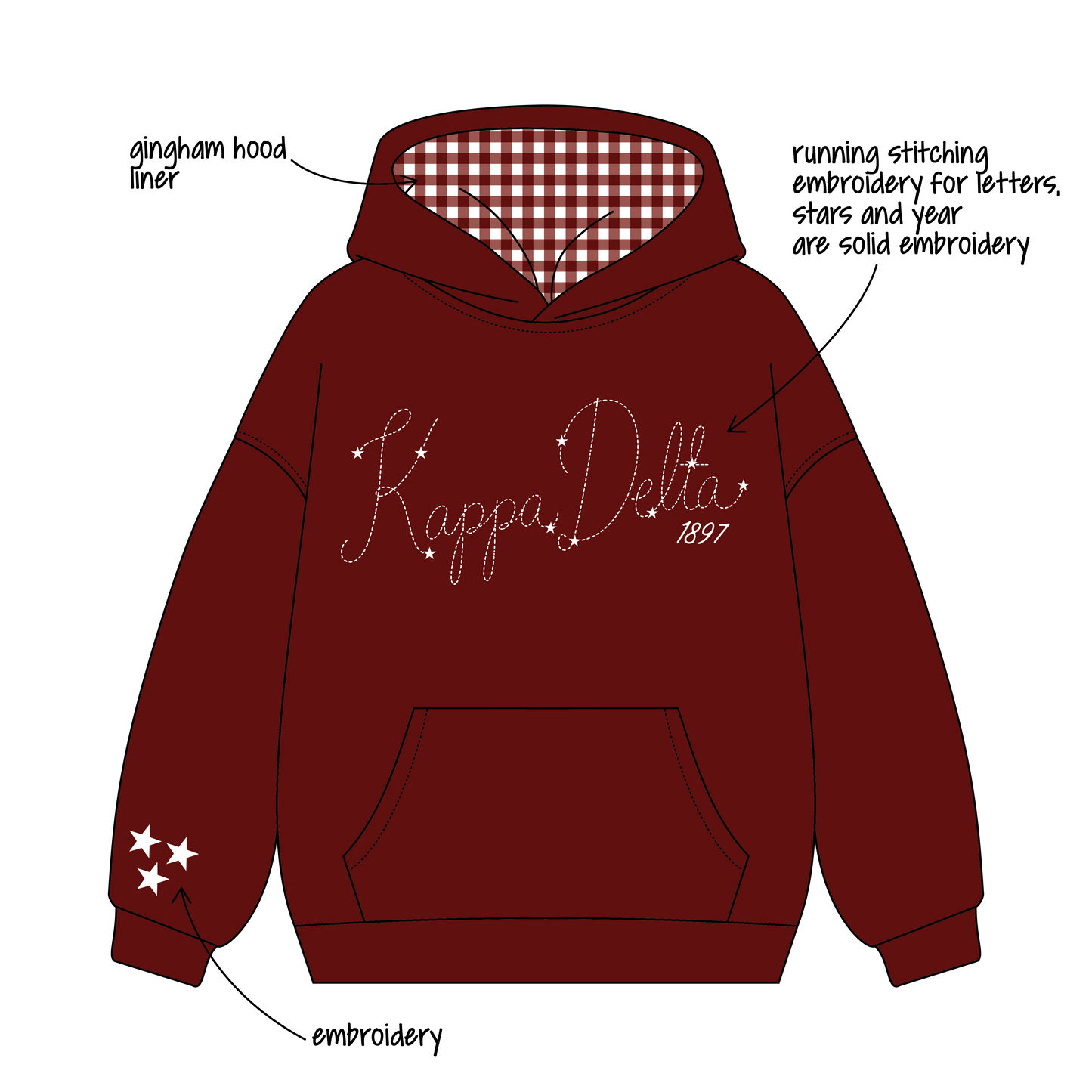 University of Michigan x Kappa Delta 'Barn Dance' Signature Hoodie
