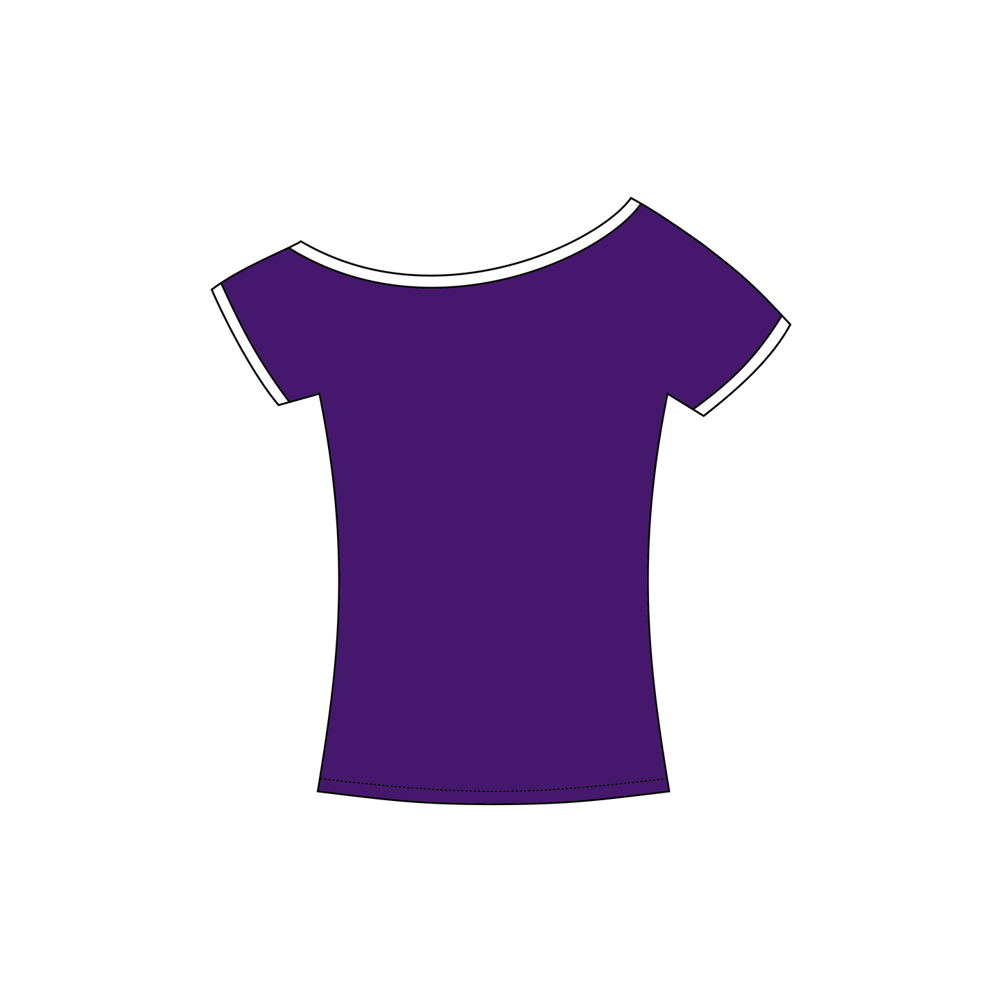University of Washington x Alpha Chi Omega 'Recruitment - Philanthorpy' Blaine Off-the-Shoulder Baby Tee