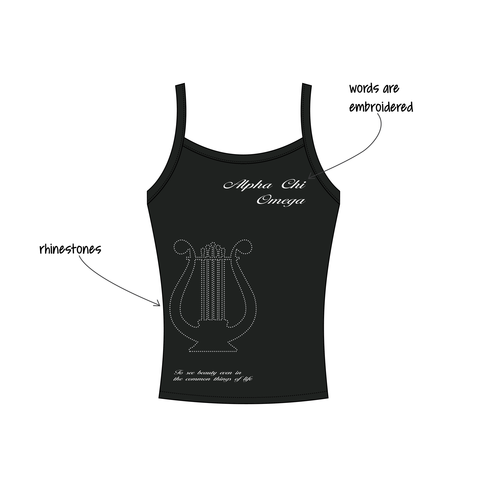 Baylor University x Alpha Chi Omega 'PR' Evie Tank Top
