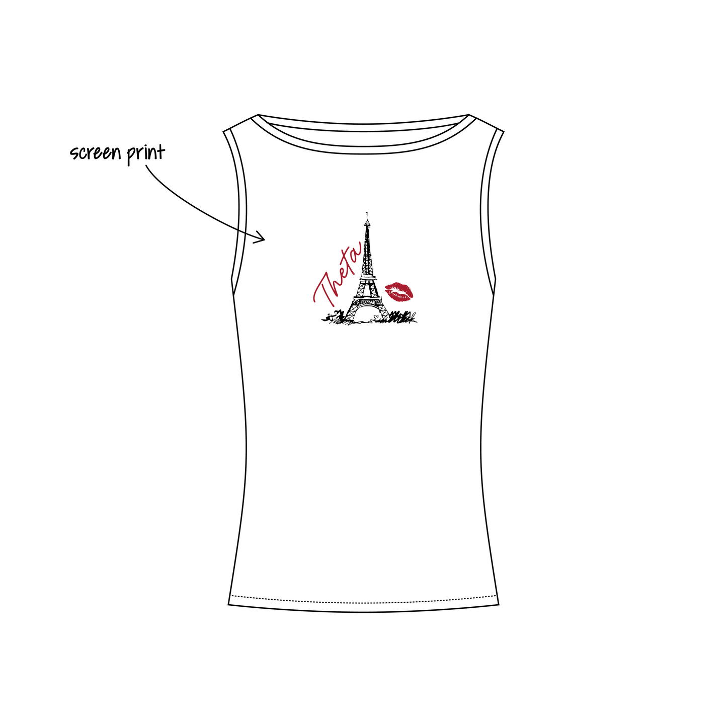San Diego State University x Kappa Alpha Theta 'Fall bid day 2026' Chloe Boatneck Tank Top